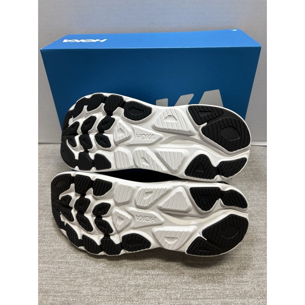 Women's Size 6.5 - Hoka One Clifton 10 Black / White Running Shoes 1162031 BWHT - Picture 6 of 8